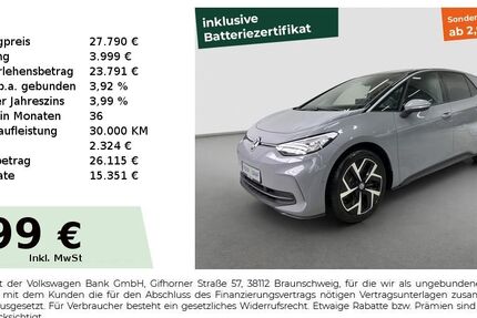 VW ID.3 28.400 km 27.590 &euro; Fürth 90763