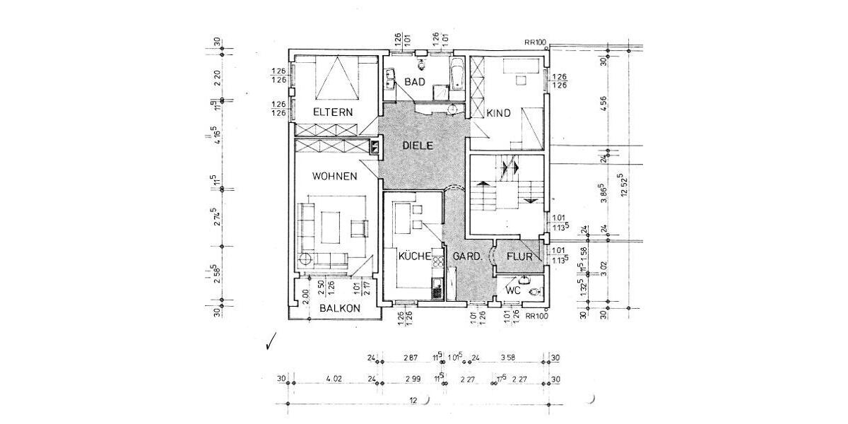 3 Zi. Wohnung im EG mit Terrasse, Gartenmitbenutzung und Garage - Etagenwohnung Hessdorf | Angebot:27314099