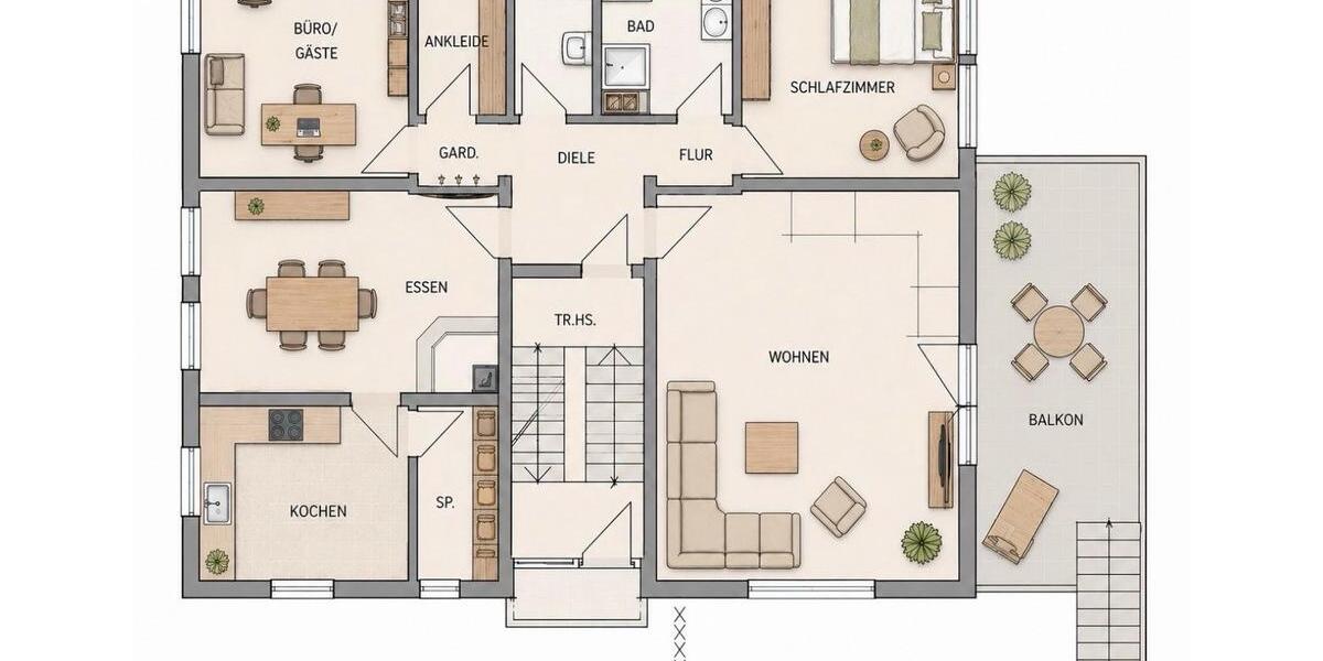 Hochparterre Frensdorf - 4 Zimmer, 127 m&sup2;, 990&euro; | Angebot:27540941