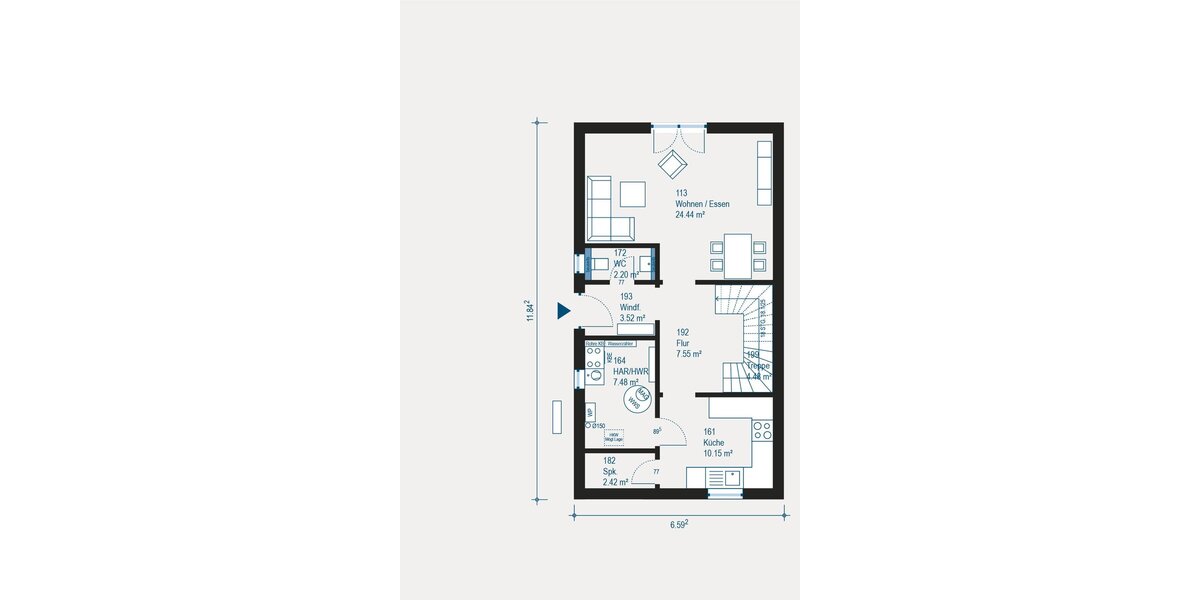 Modernes Doppelhaus in Erlangen - Individuell geplant, perfekt umgesetzt- Schlüsselfertig - Doppelhaushälfte Erlangen Kriegenbrunn | Angebot:27479272