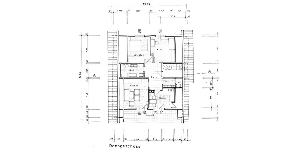 Dachgeschoßwohnung Strullendorf - 3 Zimmer, 100 m&sup2;, 900&euro; | Angebot:27566782