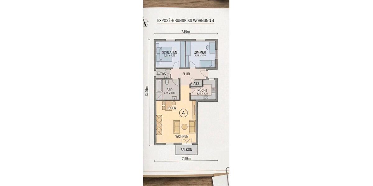 Etagenwohnung Erlangen Bruck - 3 Zimmer, 79 m&sup2;, 349.000&euro; | Angebot:27249698
