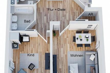 Wohnung Nürnberg Gebersdorf - 3 Zimmer, 83 m&sup2;, 1.245&euro; | Angebot:27598954