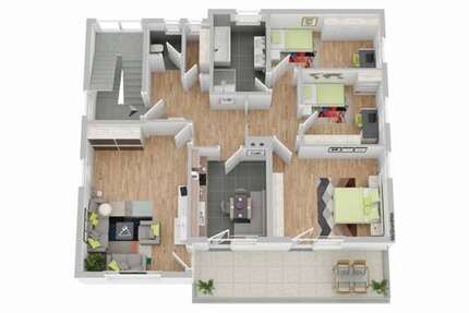 Wohnung Roßtal OT Clarsbach Clarsbach - 4 Zimmer, 114 m&sup2;, 970&euro; | Angebot:27658708
